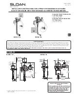 Preview for 1 page of Sloan 152 ES-S TMO SWB Installation Instructions Manual