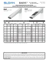 Sloan BASYS EFX-8 Installation Instructions Manual preview