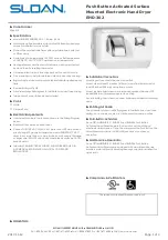 Preview for 1 page of Sloan EHD-302 Quick Start Manual