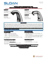 Sloan ESD-200 Installation Instructions Manual preview