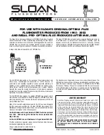 Preview for 1 page of Sloan G2 Optima Plus Maintenance Manual