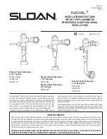 Sloan NAVAL 110 Installation Instructions Manual preview