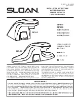 Sloan Optima EBF-615 Installation Instructions Manual preview