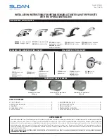 Preview for 1 page of Sloan Optima ETF-80 Installation Instructions Manual