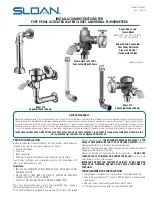 Sloan Royal 310 Installation Instructions Manual preview