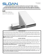 Sloan SENSO EAF-900 Installation Instructions And User Manual preview