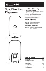 Sloan Soap/Sanitizer Dipensers Installation & Operating Instruction Manual preview