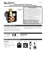 Sloan TRUFLUSH TRF 8036 Installation Instructions preview