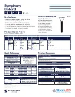 Preview for 1 page of SloanLED Symphony Bollard SYM-BD6 Quick Start Manual