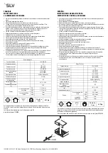 Preview for 2 page of SLV 1006348 Operation Manual