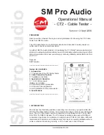 SM Pro Audio CT2 Operational Manual preview