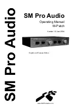 SM Pro Audio M-Patch Operating Manual предпросмотр