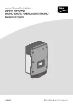 SMA Solar Technology AG SUNNY TRIPOWER 10000TL Service Manual For Installers предпросмотр