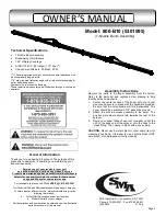 SMA 800-B10 Owner'S Manual preview