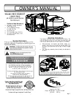 SMA 800-SS25ST Owner'S Manual preview