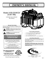 Preview for 1 page of SMA 800-SS40DX Owner'S Manual