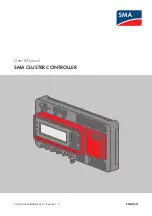 SMA CLUSTER CONTROLLER User Manual предпросмотр