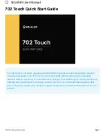 Preview for 1 page of Small HD 702 TOUCH Quick Start Manual