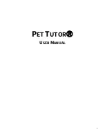 Preview for 1 page of Smart Animal Training Pet Tutor User Manual