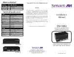 Preview for 1 page of SMART-AVI DV-SW2S Installation Manual