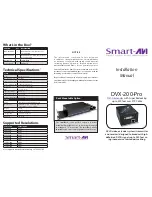 Preview for 1 page of SMART-AVI DVX-200-Pro Installation Manual