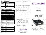 SMART-AVI DVX-200 Installation Manual preview