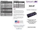 SMART-AVI DVX-2P Quick Start Manual preview