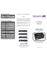 Предварительный просмотр 1 страницы SMART-AVI DVX-ULTRA Installation Manual