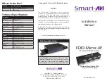 Предварительный просмотр 1 страницы SMART-AVI EDID-Mirror-4P Installation Manual