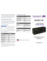 Preview for 1 page of SMART-AVI HDNET-4P User Manual