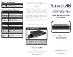 Предварительный просмотр 1 страницы SMART-AVI HDR-4X2-Pro Quick Start Manual