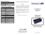 SMART-AVI HDS-4PS Installation Manual preview