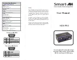 Предварительный просмотр 1 страницы SMART-AVI HDX-PRO Series User Manual