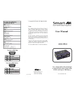 Preview for 1 page of SMART-AVI HDX-Pro User Manual