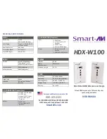 SMART-AVI HDX-W100 User Manual preview