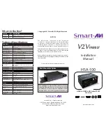 Предварительный просмотр 1 страницы SMART-AVI HSA-100 Installation Manual