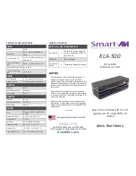 Предварительный просмотр 1 страницы SMART-AVI KLX-500 Quick Start Manual