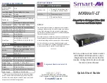 Предварительный просмотр 1 страницы SMART-AVI MXWall-LT Quick Start Manual