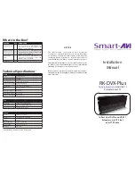 SMART-AVI RK-DVX-Plus Installation Manual предпросмотр