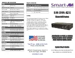 SMART-AVI SM-DVN-82X Quick Start Manual preview