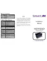 SMART-AVI SMCYPB2VGA Installation Manual preview