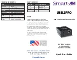 SMART-AVI USB2Pro Quick Start Manual preview