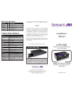 SMART-AVI UTX-500 Installation Manual preview