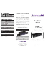 Preview for 1 page of SMART-AVI VNETP-8PS Installation Manual