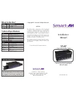 SMART-AVI VS4P Installation Manual preview