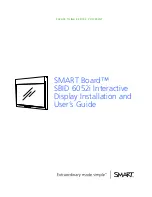 Smart Technologies SMART Board SBID Interactive Display 6052i Installation And User Manual preview