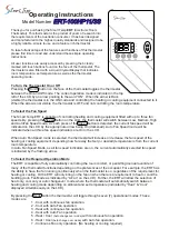 Preview for 1 page of Smart temp ERT-100HP11/3S Operating Instructions