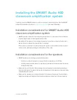 Предварительный просмотр 4 страницы SMART Audio 400 Installation And Maintenance Manual