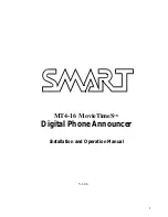 SMART MT4-16 MovieTimeS Installation And Operation Manual preview