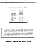 Предварительный просмотр 2 страницы SMART SR 230 Installation And Operation Manual